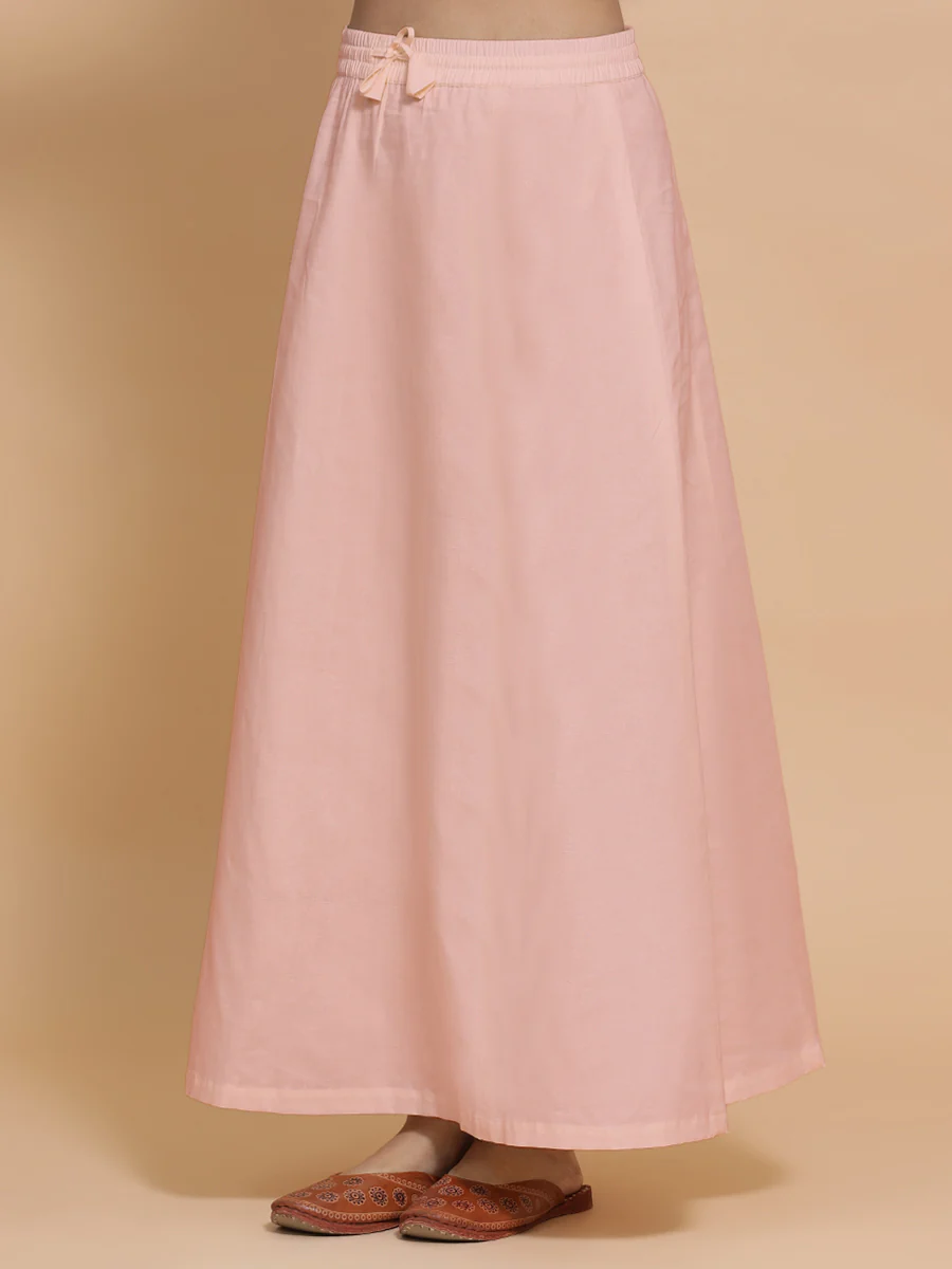 Petticoat/Underskirt for Sarees in Misty Pink Linen